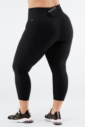 Curvy Essential High waist Leggings with Back Pocket - Ananci