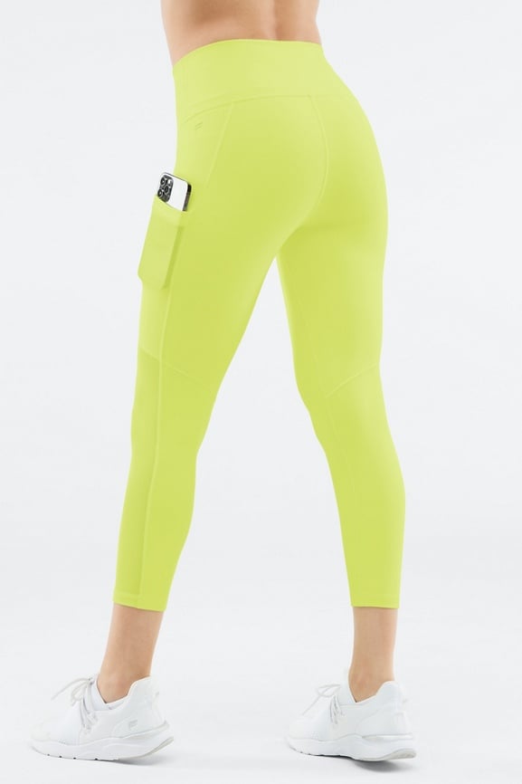 NWT Fabletics Night Shade Gray Neon Green Ines Low Impact Sports