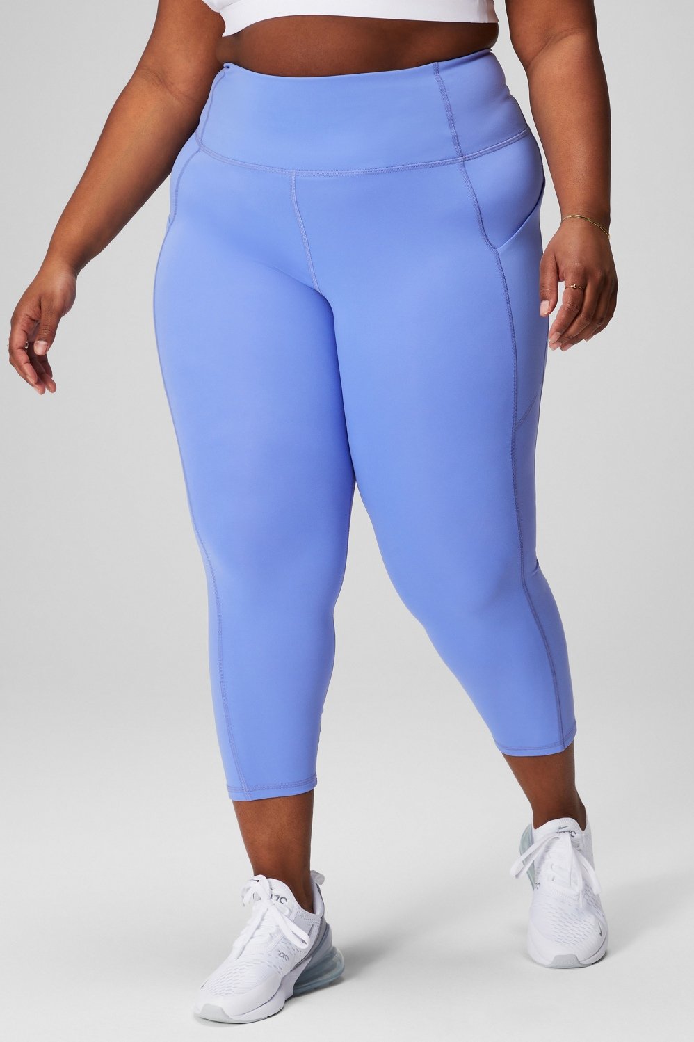 Fabletics Oasis High-Waisted Capri Womens Sugar plus Size 3X