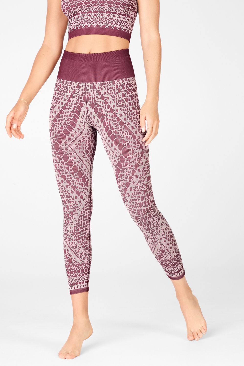 FABLETICS High-Waisted Seamless Floral Leggings…