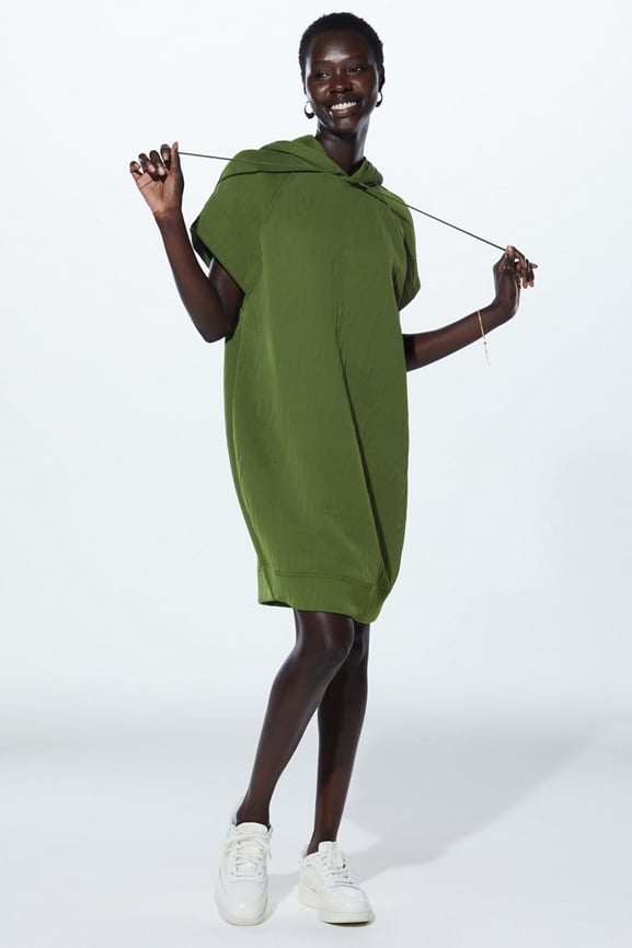 Major Label Backless Hoodie Dress - Yitty