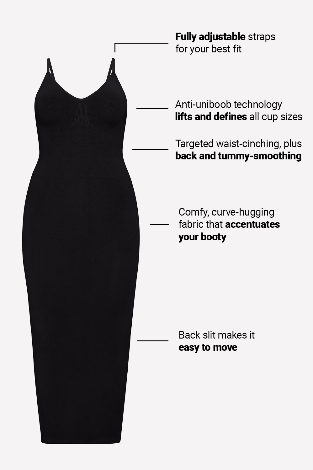 Black Smooth Lounge Maxi Dress