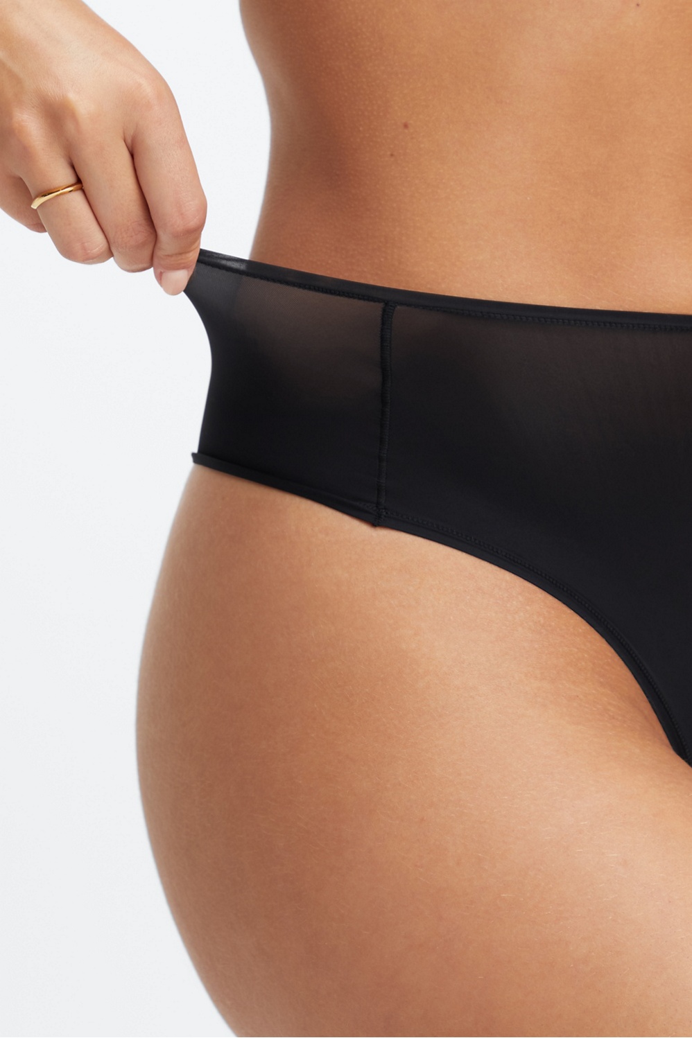 Naked High Waist Thong In Black – The End Label