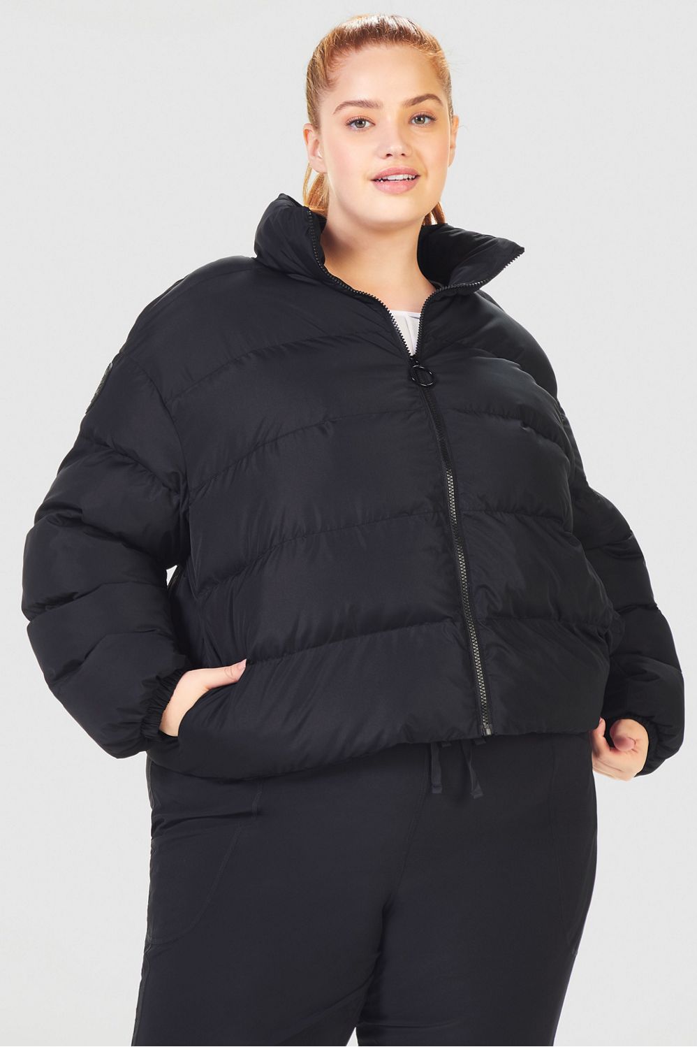 BNWT Fabletics Bryce Storm Belted Puffer Coat II Black Size XS (8