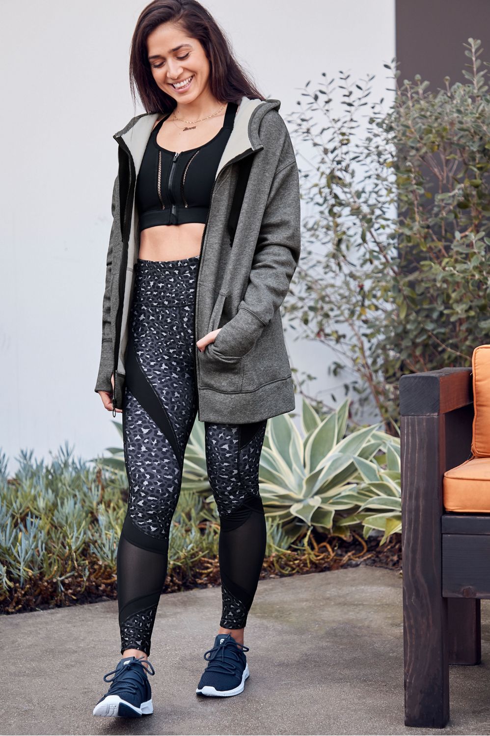 fabletics leah oversized moletom com capuz