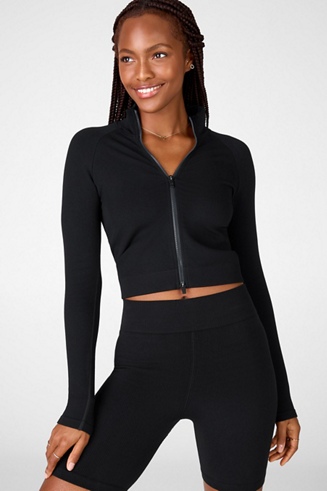 fabletics tory cropped seamless jacket