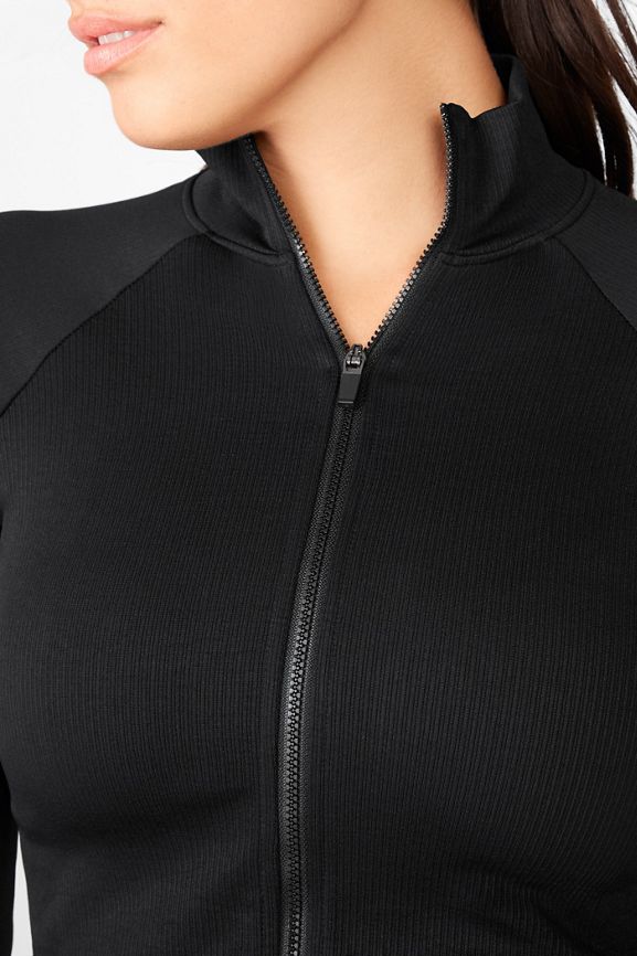 Luciana Rib Seamless Long-Sleeve Zip Up Fabletics