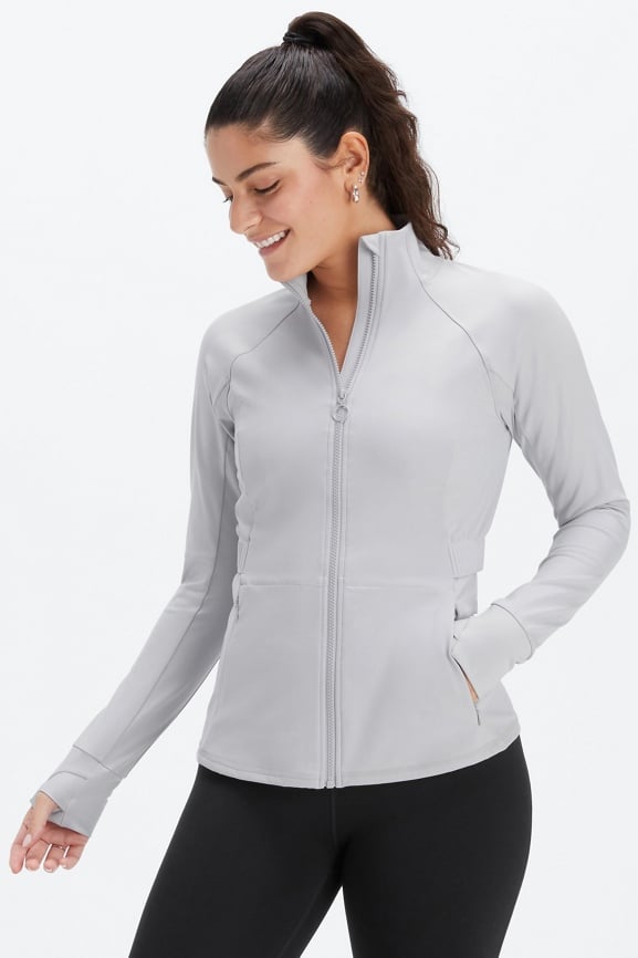 Fabletics Trinity Cold Weather Performance Jacket Womens white