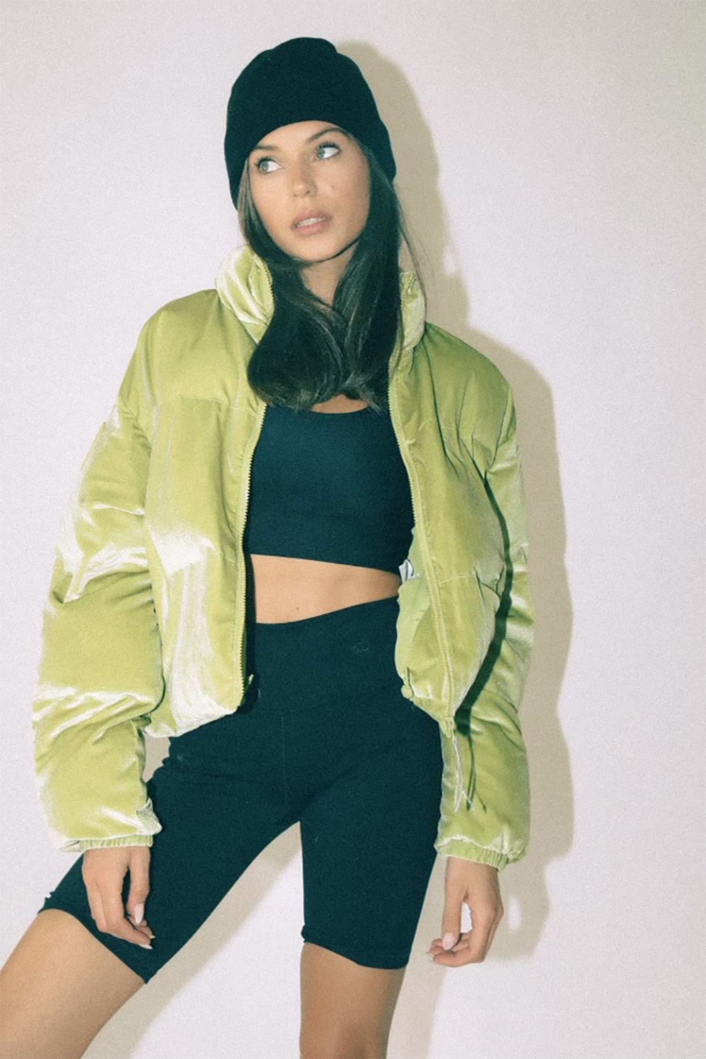 Wander Velour Cropped Puffer Jacket - Fabletics