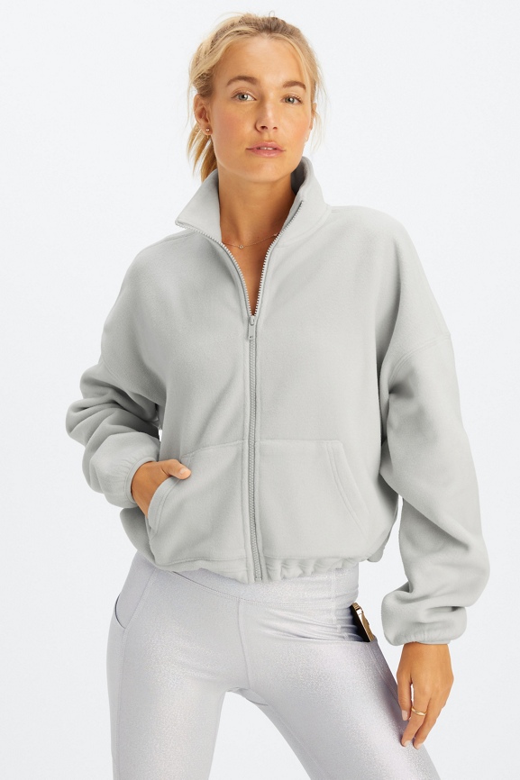 Fleece zip sales up sweater