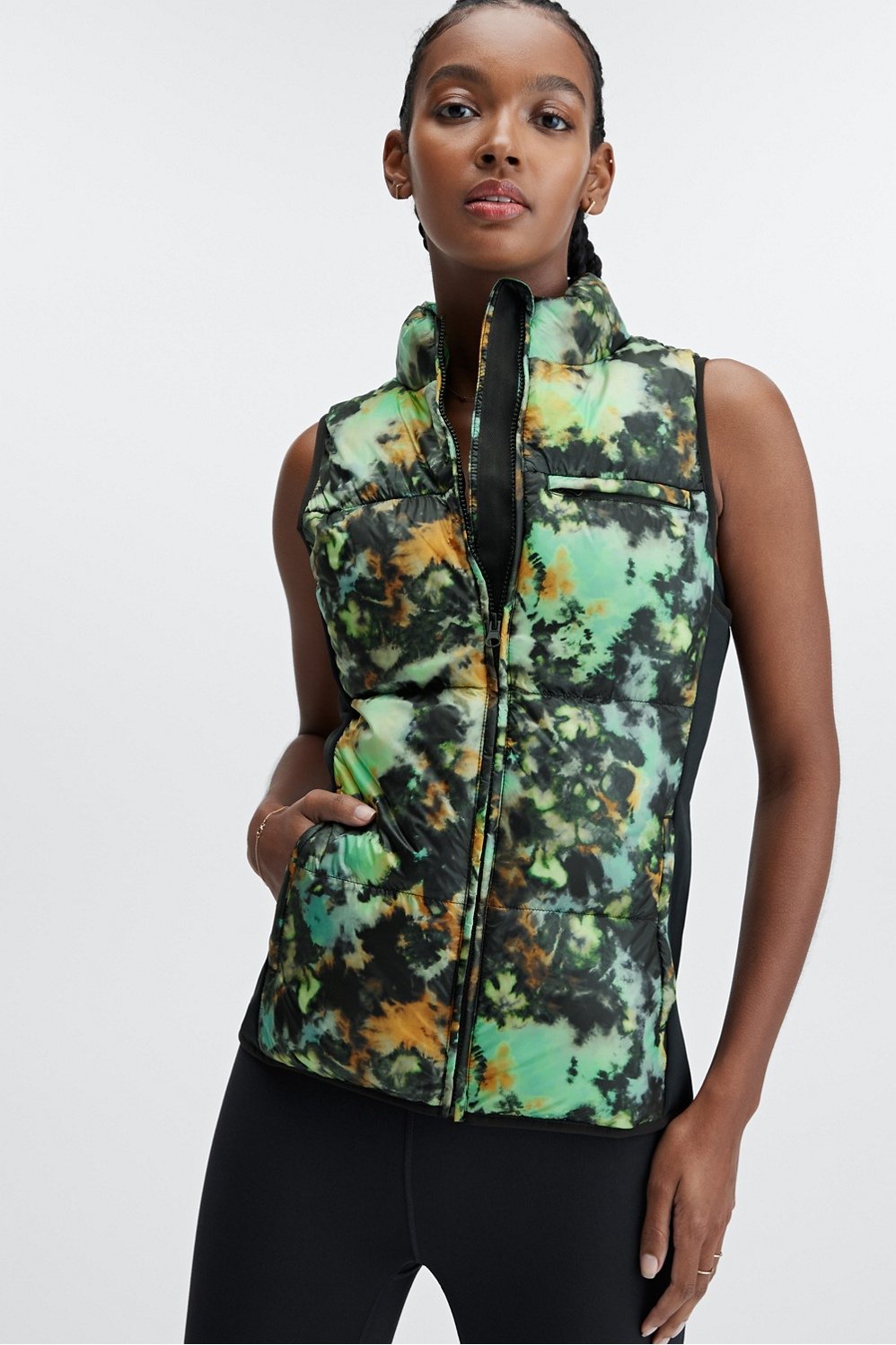 camo puffer vest women