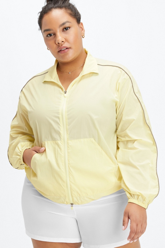 Plus size womens hot sale windbreaker jackets