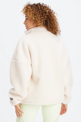 ASOS DESIGN fleece jacket with half zip