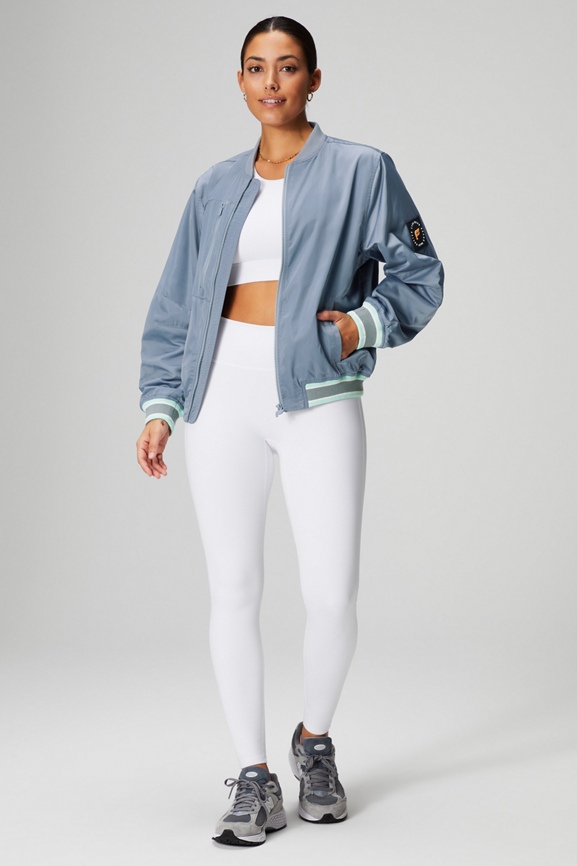 Light blue hotsell bomber jacket womens