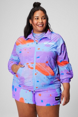 Windbreaker short sale set plus size