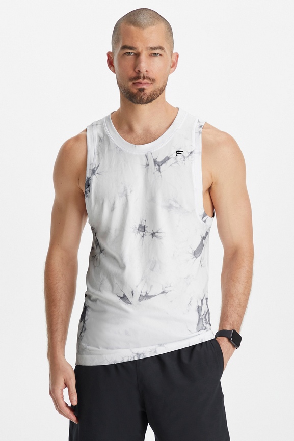 Fabletics Men The Training Day Tank male Light Grey Htr Size