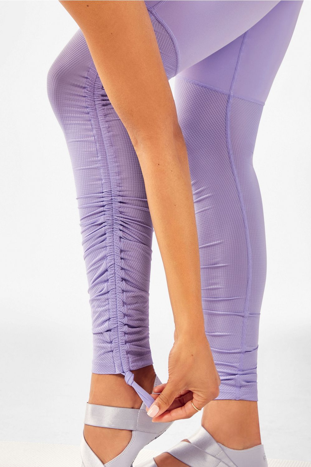 Fabletics Cashel Foldover Pureluxe Legging XS Pink Rouge Cinched
