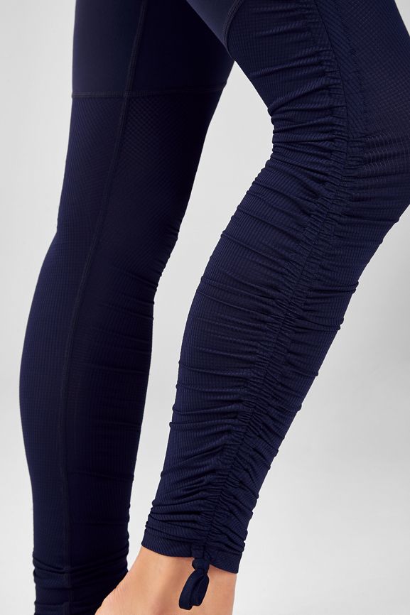Fabletics Cashel Foldover PureLuxe Legging Womens black/blue Size XXS