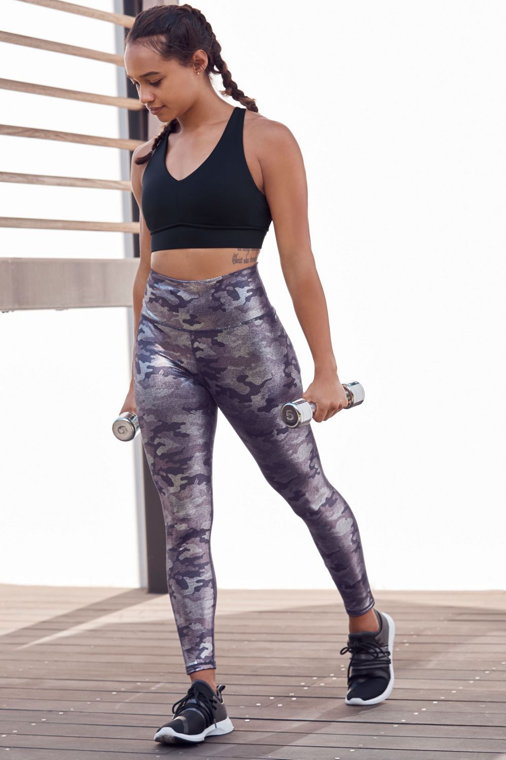 Fabletics, Pants & Jumpsuits, Fabletics Onthego Powerhold Cropped Camo  Legging