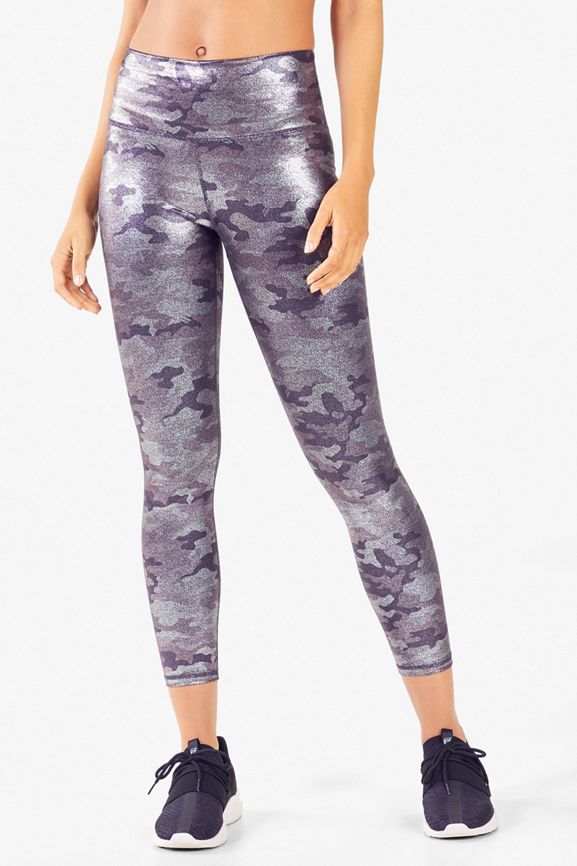 Fabletics Define PowerHold® High-Waisted 7/8 Leggings in charcoal camo