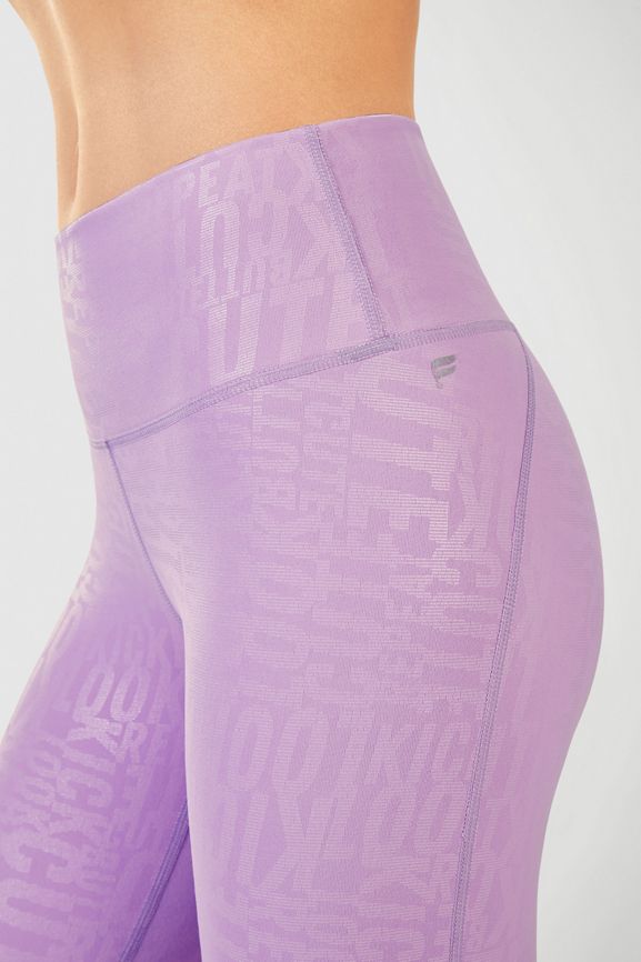 Fabletics Powerhold Cropped Leggings in Purple