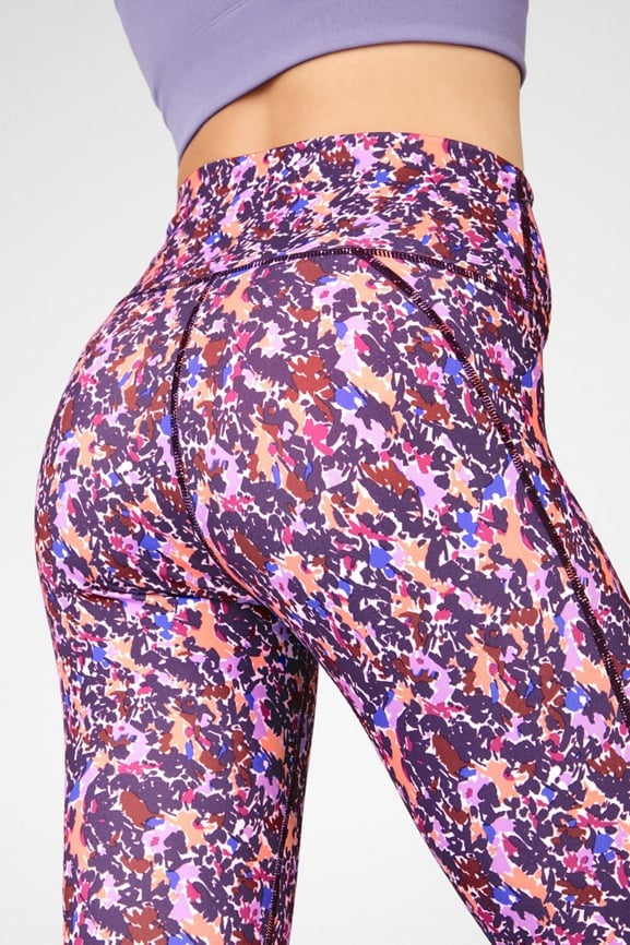 Fabletics Powerhold Womens Pants Medium Large Purple Leggings