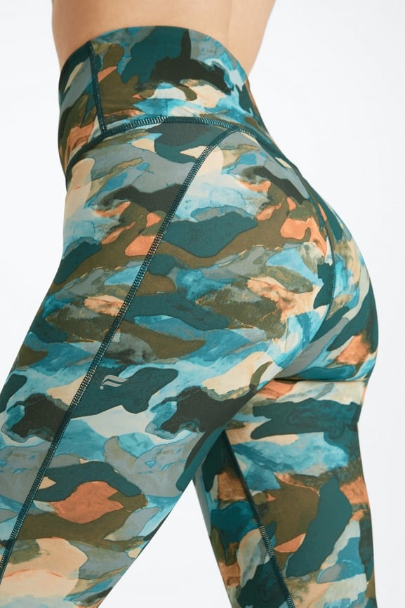 Fabletics Powerhold by High Waisted 7/8 Leggings Charcoal Camo Size XXS ~  Gray - $28 - From Pamela