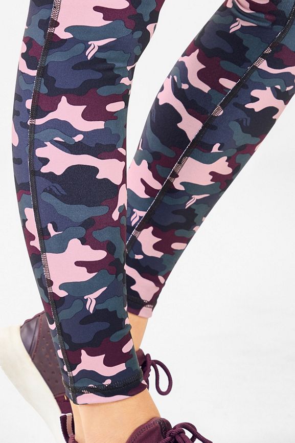 Fabletics Define PowerHold High-Waisted 7/8 Camo Legging | Size: XS