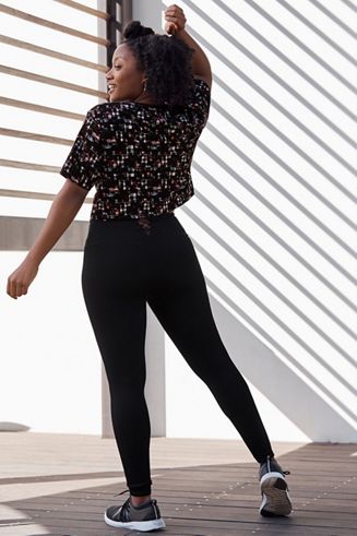 Fabletics Seamless High-Waisted Ribbed Slit Pant / Leggings Black Size XS  $69