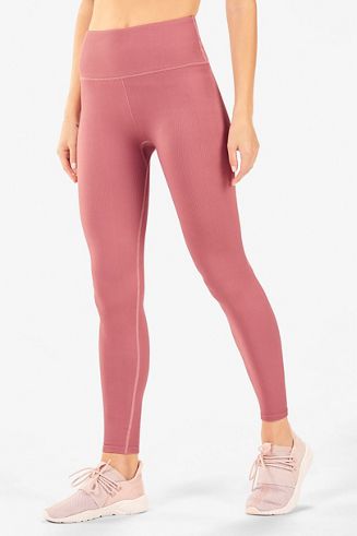 High-Waisted Seamless Rib Legging - Fabletics Canada