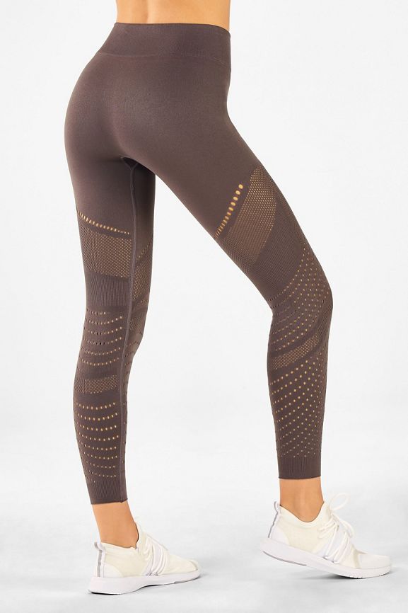 Legging 7 8 SculptKnit mi haut ajoure Fabletics