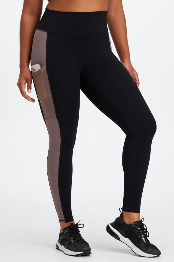 By Fabletics On The Go PowerHold High Waisted Legging Female Size XS 27 Black Gray