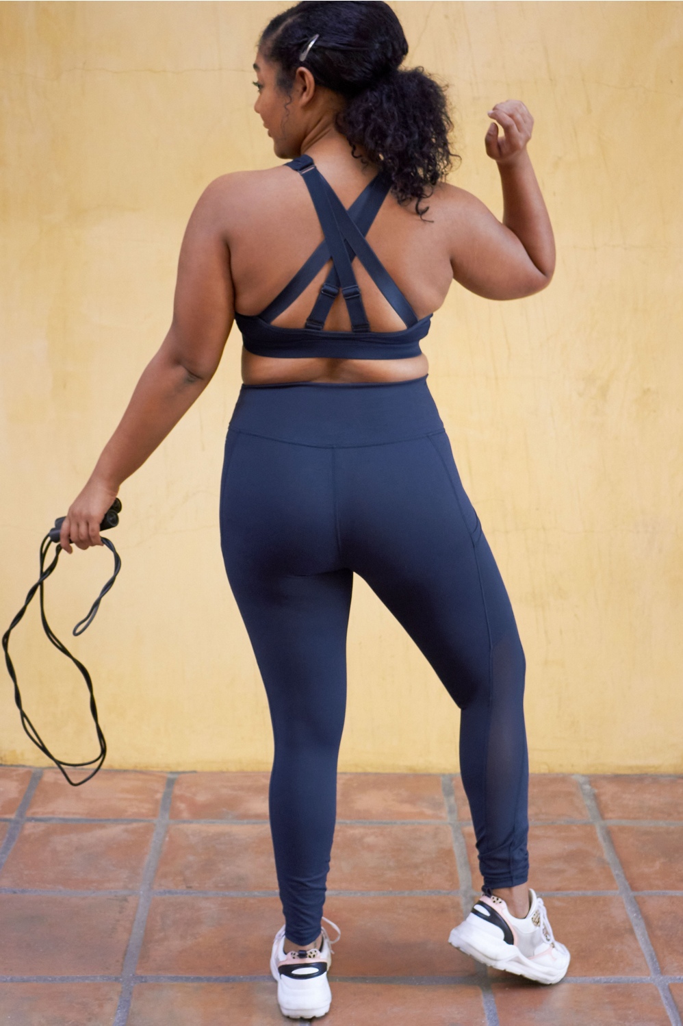 FABLETICS XS ZONE High Waisted Powerhold Mesh Leggings Royal & Navy Blue  Workout £15.08 - PicClick UK