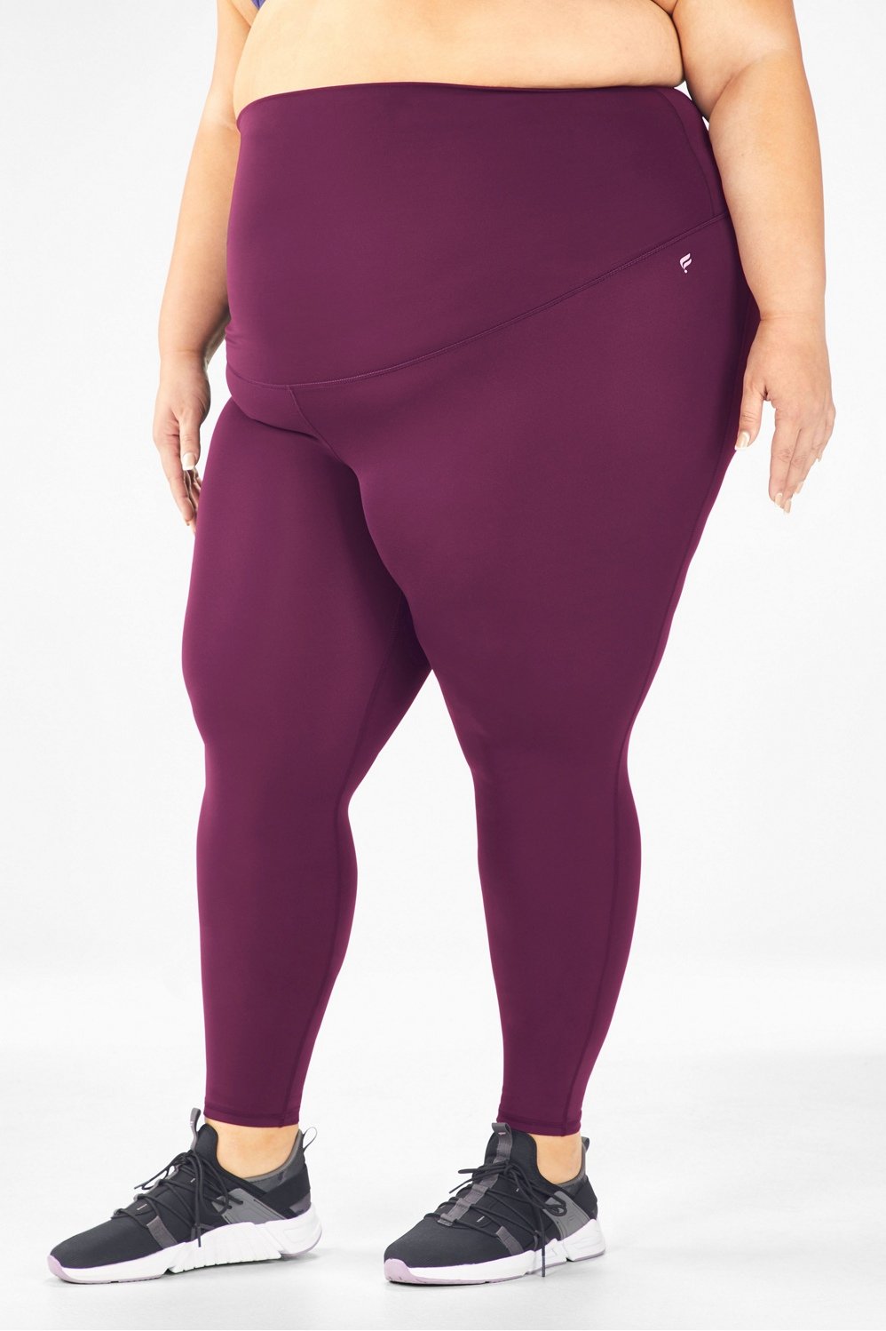 Plus Size Kristina Deep V Bodysuit Stretch Legging Red Purple Pant Set 1X  2X 3X