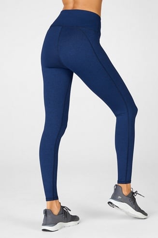 blue athletic leggings