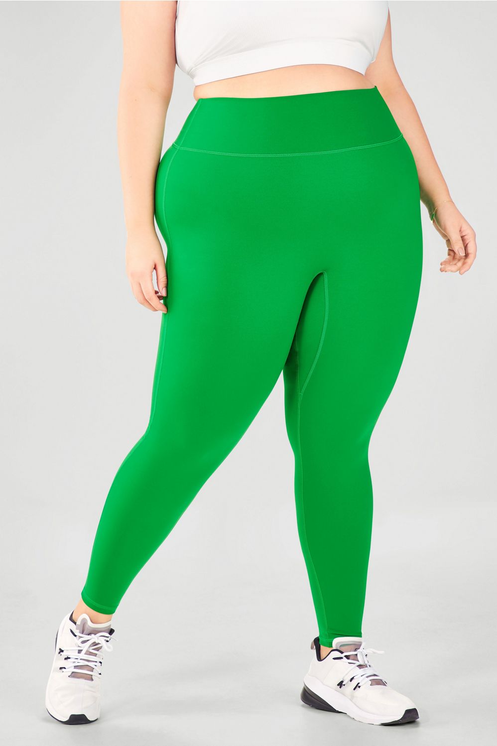 green and white leggings
