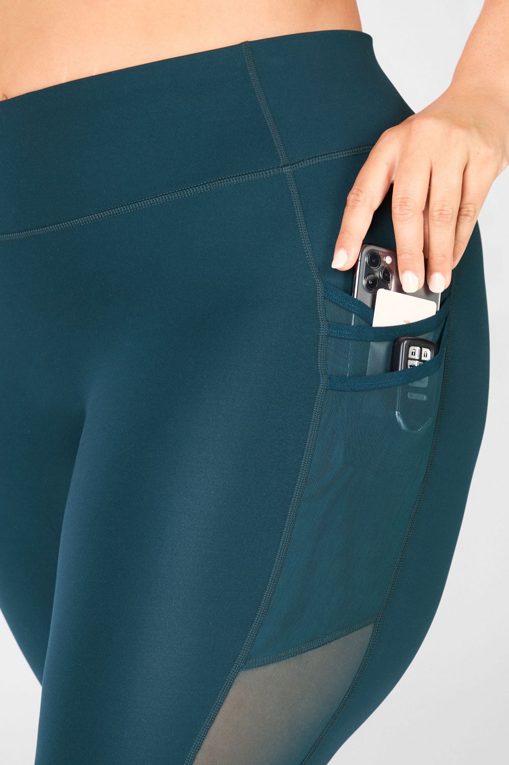 Fabletics Trinity Mid-Rise Pocket 7/8  Boho booties, Powder blue color,  Clothes design