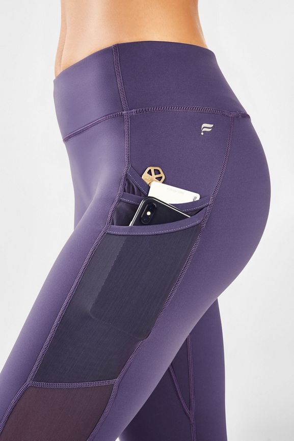 Trinity High-Waisted Pocket Legging - purple  Legging, Pocket leggings,  High waisted leggings