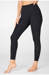 Fabletics Eco Sync High-Waisted Perforated 7/8 Womens Dark