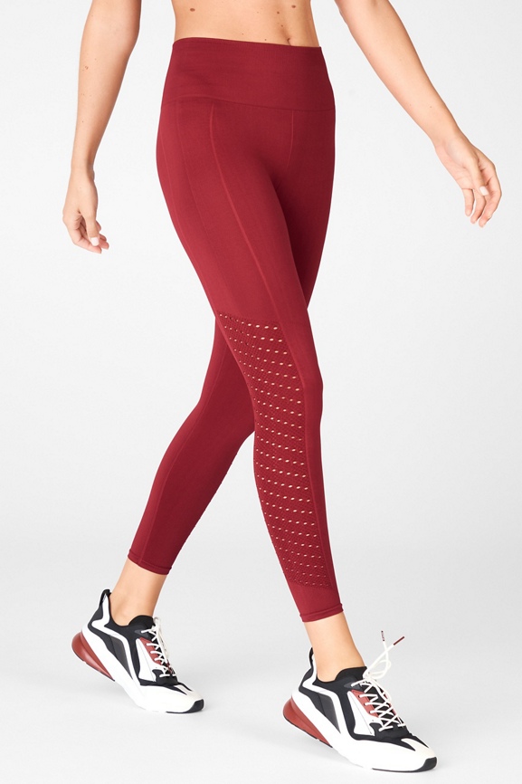 Fabletics Sync High-Waisted Perforated 7/8 Leggings Seamless Size Small
