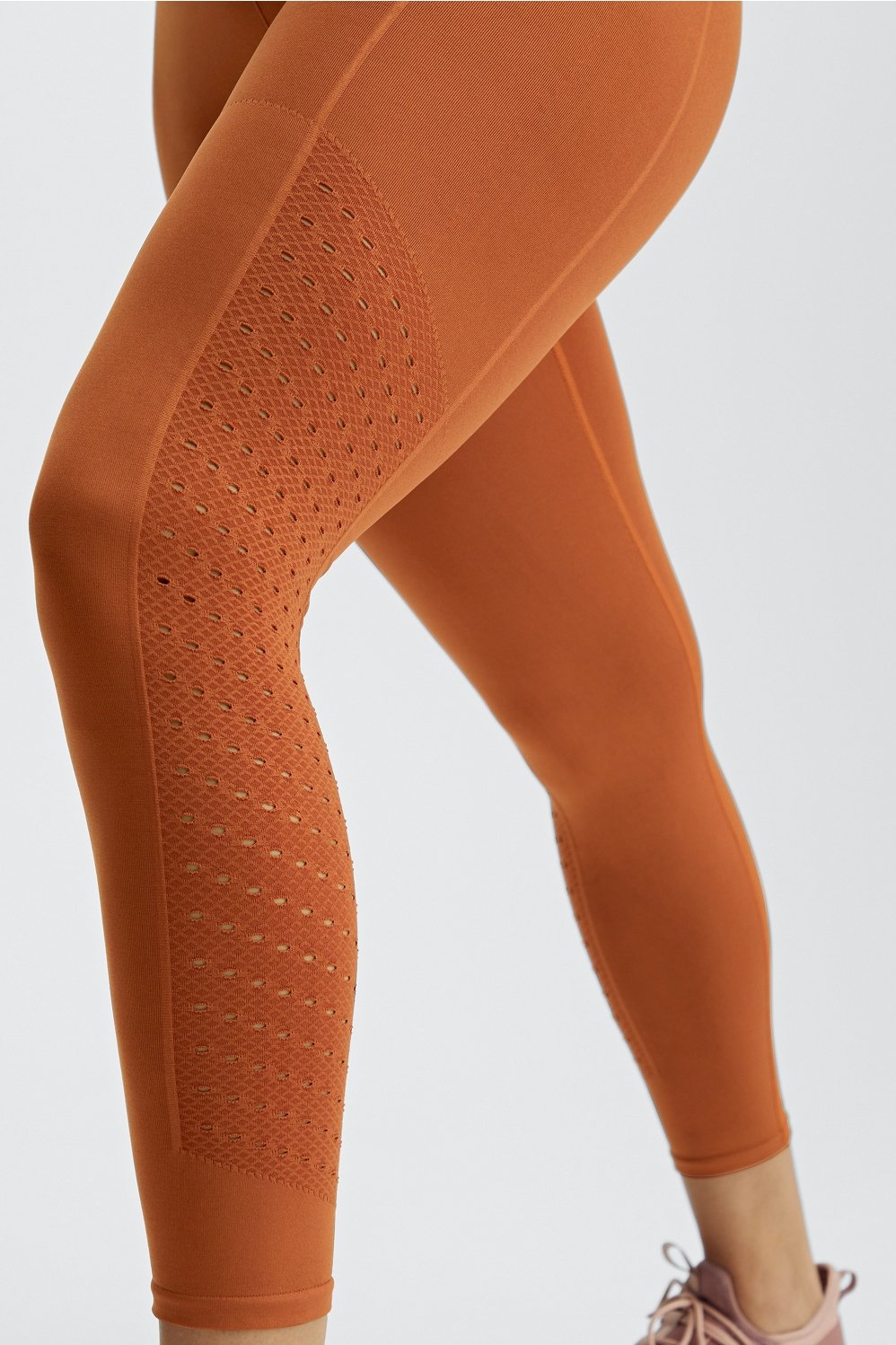 EVERLAST Woman's Light Orange Everlast stretch ribbed leggings