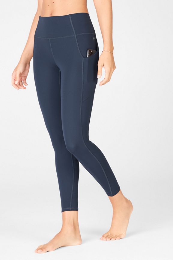 Fabletics PureLuxe Womens Oasis High Waisted Leggings 7/8 Pockets