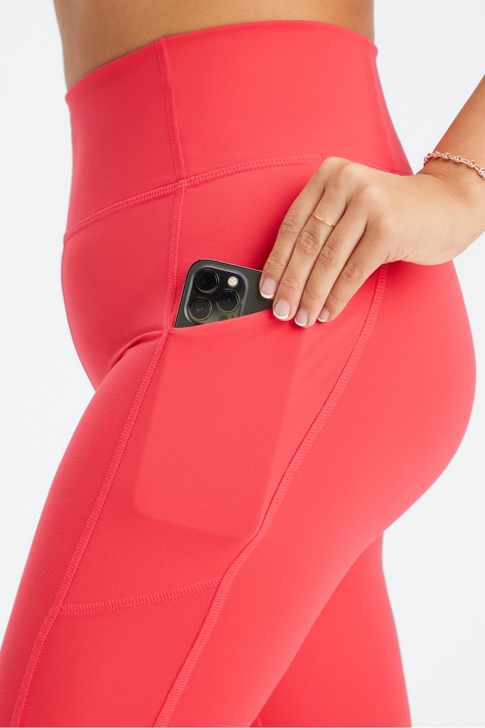 新品Fabletics ヨガウェア XS バーガンディ・ピンク Oasis PureLuxe High-Waisted Legging 7/8 - Fabletics