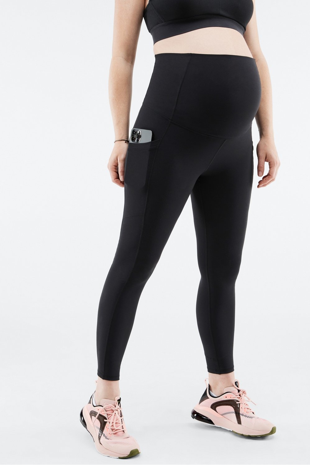 Buy SHAPERX Women's Comfortable Maternity wear Pregnancy Belly Leggings  Elastic WAIS Combo Pack of 2 (XL) Black at