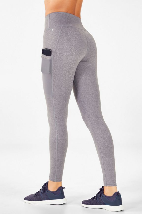 Mila High-Waisted Pocket Legging in Grey Heather | Fabletics
