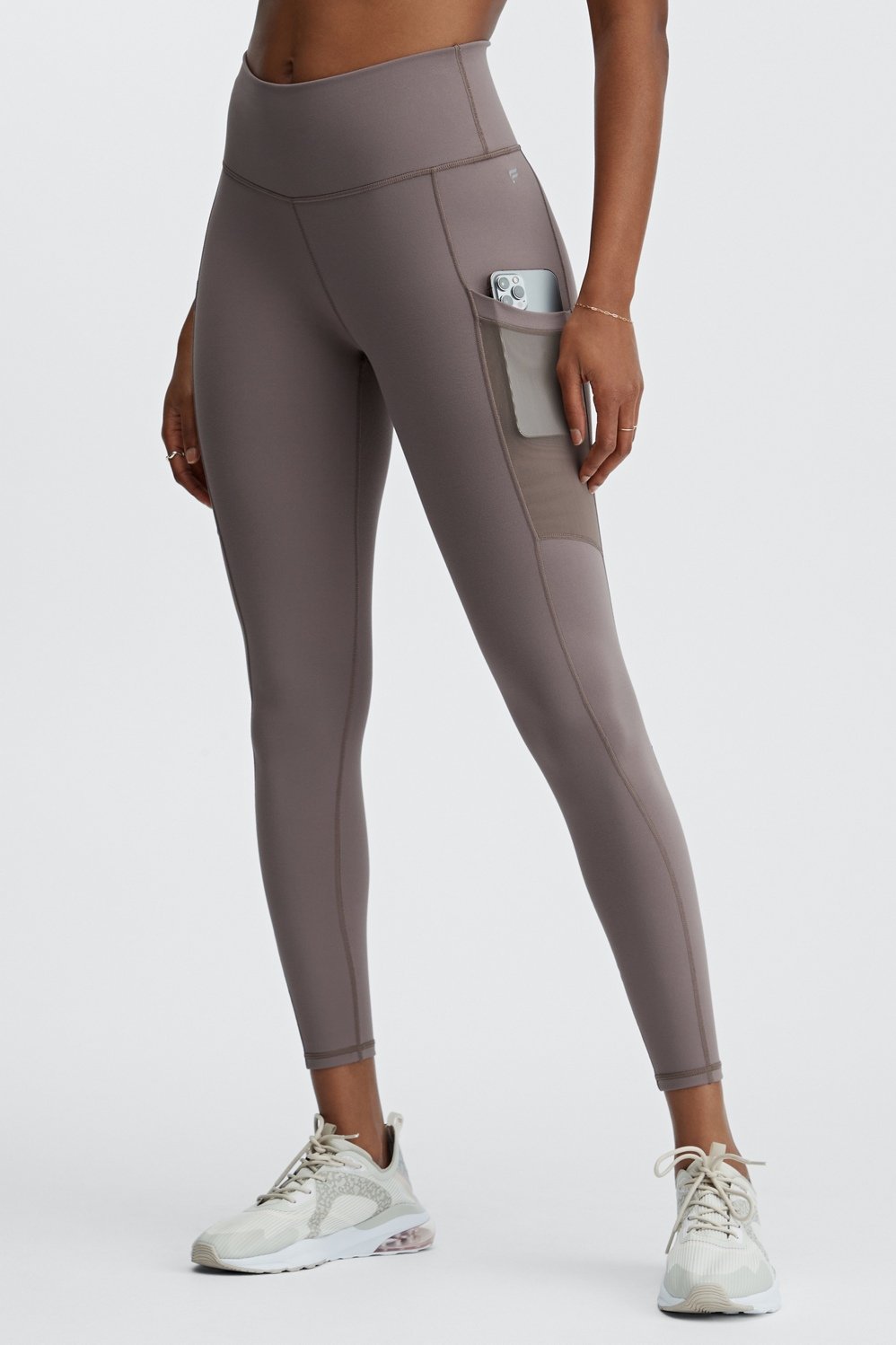 Fabletics On-The-Go High-Waisted Legging Womens Smokey Size M