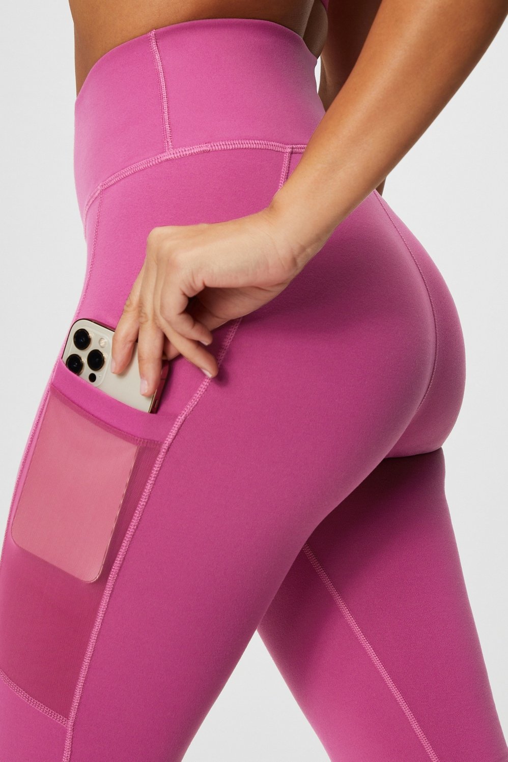 Fabletics, Pants & Jumpsuits, Fabletics Powerhold Pink Yellow Marble Capri  Leggings Yoga Active High Rise