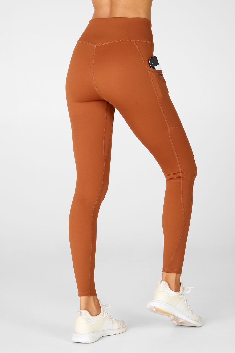 Fabletics Solid Orange Red Active Pants Size XS(estimate) - 56% off