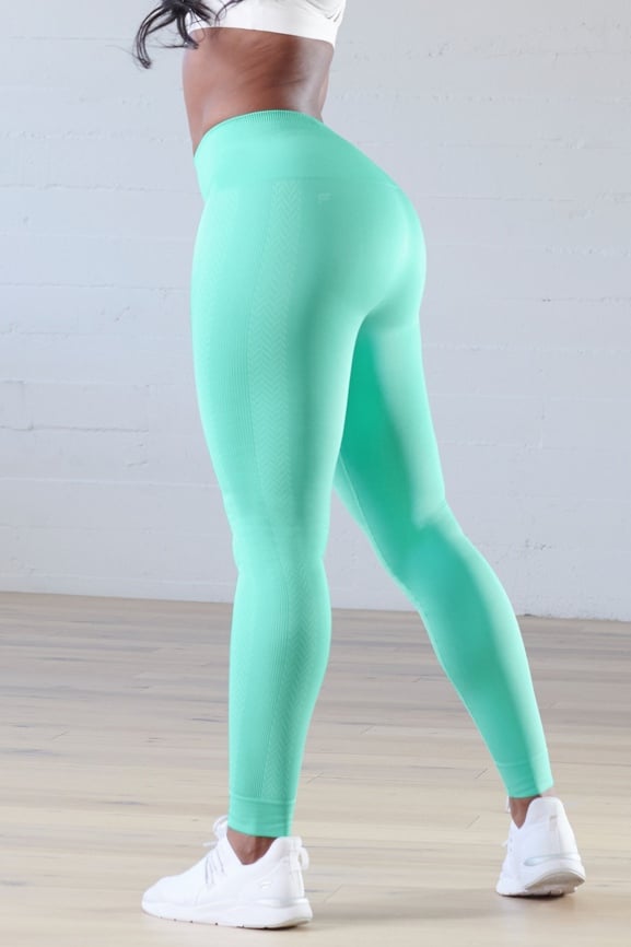 Buff Bunny S athena green leggings high rise compression pocket