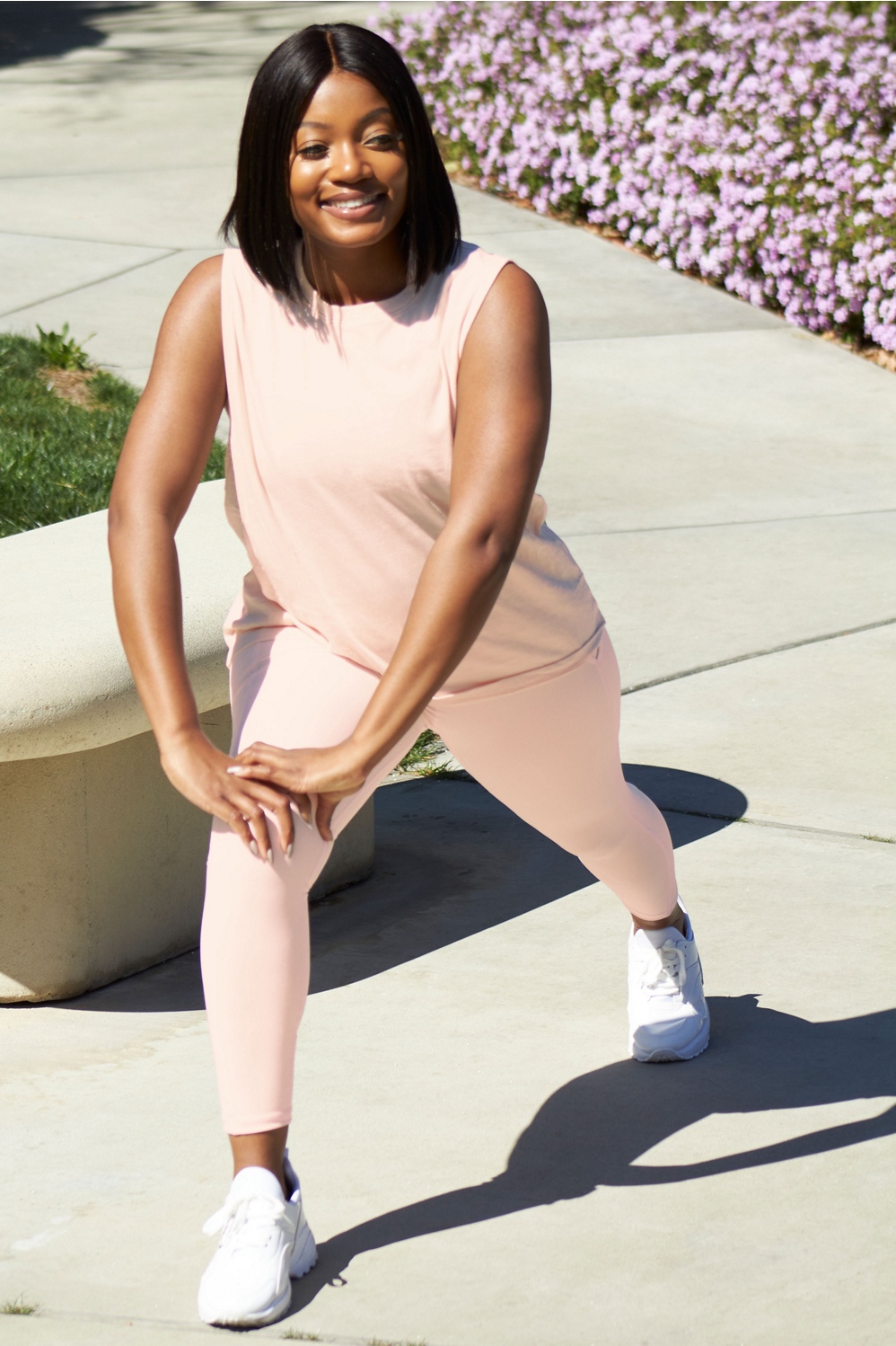 Fabletics Oasis Pureluxe High-Waisted Legging Pink - $35 (39% Off